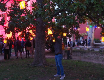 EMBRASEMENT DU JARDIN DE LA MAIRIE LE 14 JUILLET 2021